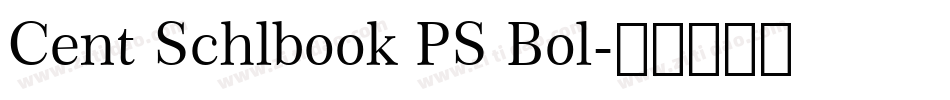 Cent Schlbook PS Bol字体转换